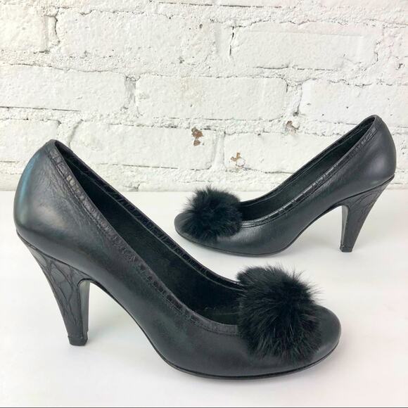 FX Fluxa Fur Toe Heels - Picture 1 of 11